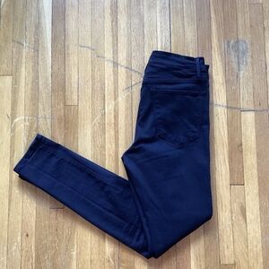 Frame Ladies Size 28-29 Solid Black Distressed Denim Jeans,Cotton Blend,USA